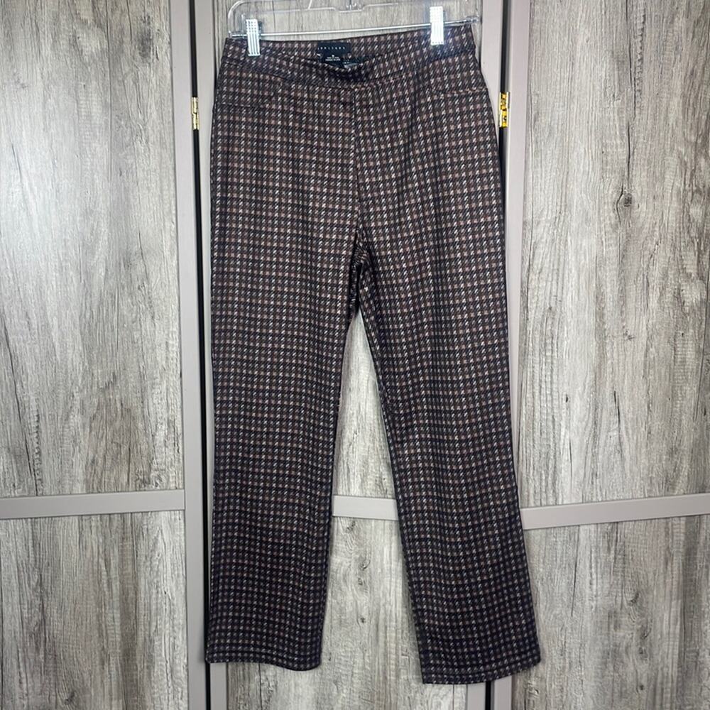 Sanctuary houndstooth pull on stretch work pants women's M